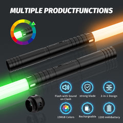 RGB Light Sword 15 Lights Breathing Mode USB Rechargeable