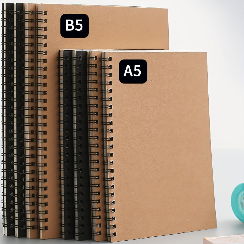 A5 Hardcover Notebook 60 Sheets 120 Pages Khaki Travel Diary Meeting Notes