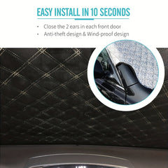 Large Thick Car Windshield Snow Cover 4-Layer Protection Anti-Freeze Ice Removal