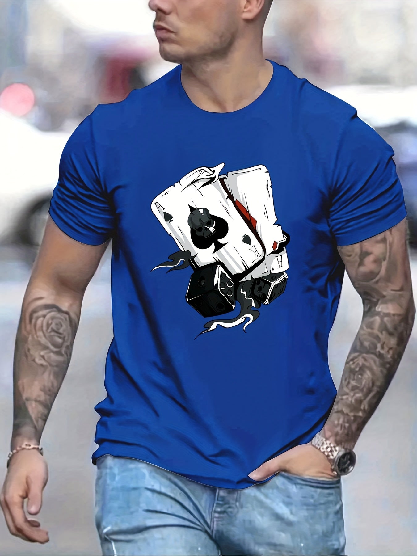 Poker Dice Men's Graphic T-shirt for Summer