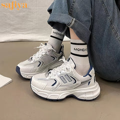 Chunky Platform Athletic Running Shoes Lace Up Casual Sneakers