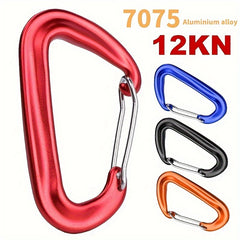 6pcs 12KN D Aluminum Carabiner for Climbing Activities
