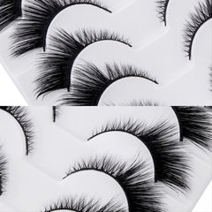 6 Pairs 3D Mink False Eyelashes Fox Eye Cat Eye Look