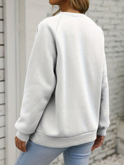 Skull Print Pullover Sweatshirt Long Sleeve Crew Neck for Women