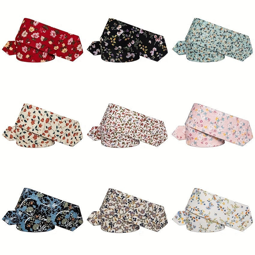 Silk Floral Necktie For Men Jacquard Woven Tie Multicoloured