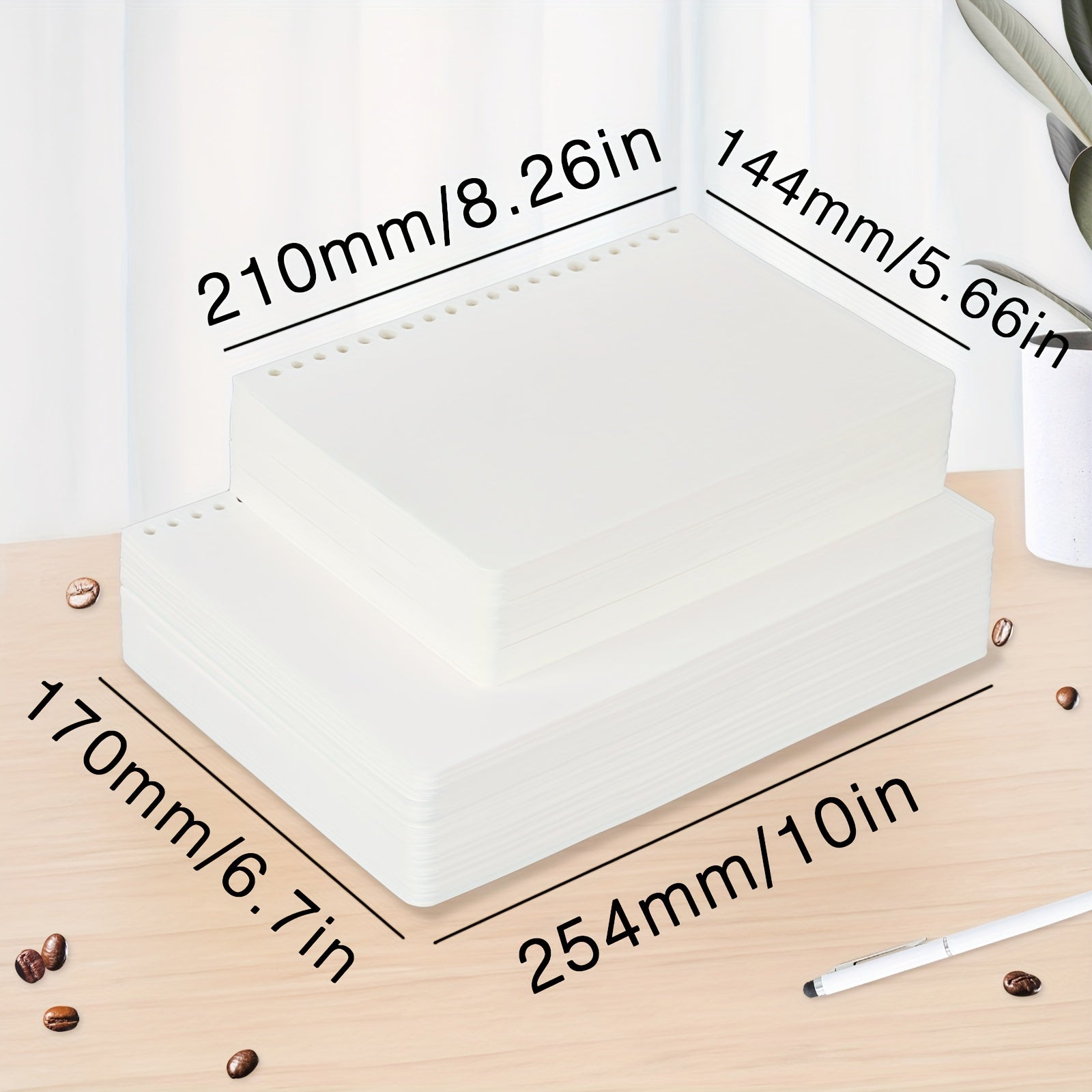 DIY Loose leaf Paper Refill Blank for Notebooks, 200 Pages, A5 B5 Size