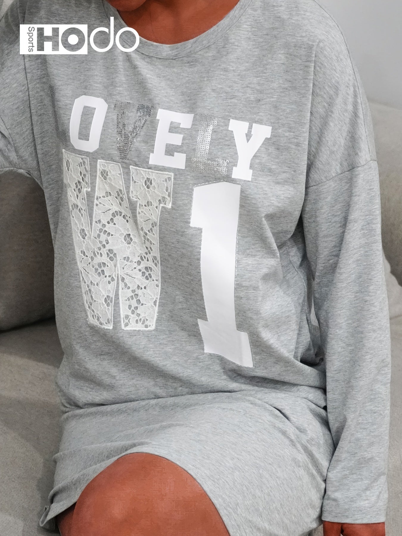 Casual Soft Nightdress Long Sleeve Cotton Sleepwear Dress
