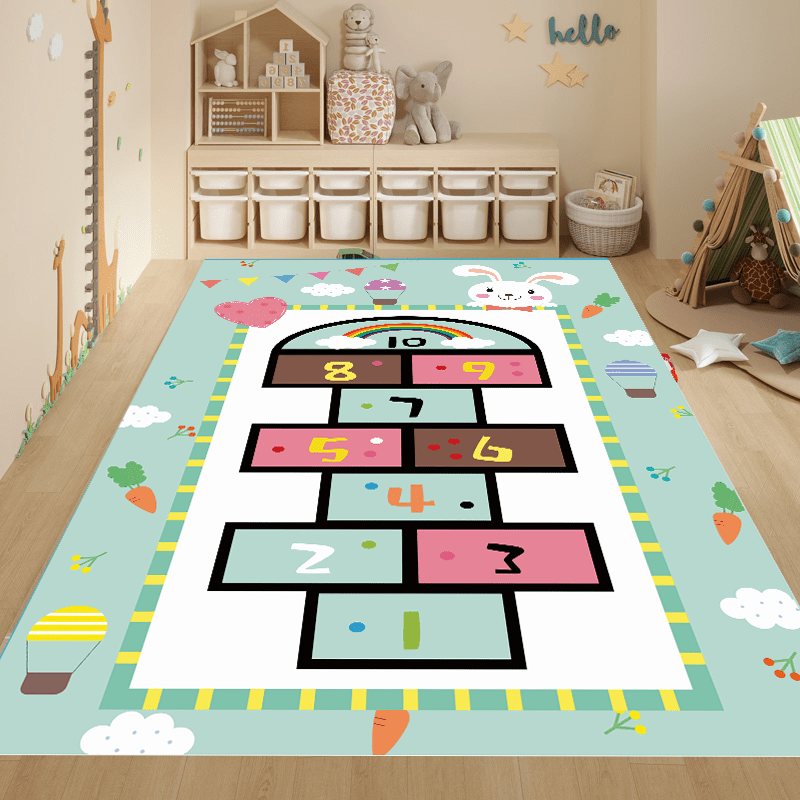 Hopscotch Rug Carpet Fluffy Faux Wool Area Rugs