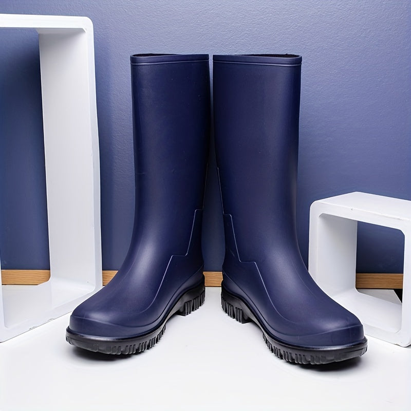 Men High Top Waterproof Rain Boots for Outdoor Walking Fishing