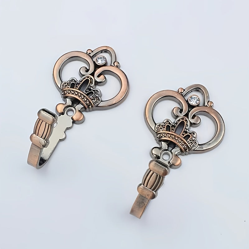 2pcs Vintage Large Curtain Hooks Wall Hanging Coat Hooks Metal Hooks