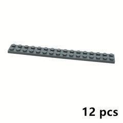 12pcs 2x16 Point Building Blocks Long Thin Blocks Educational Toys
