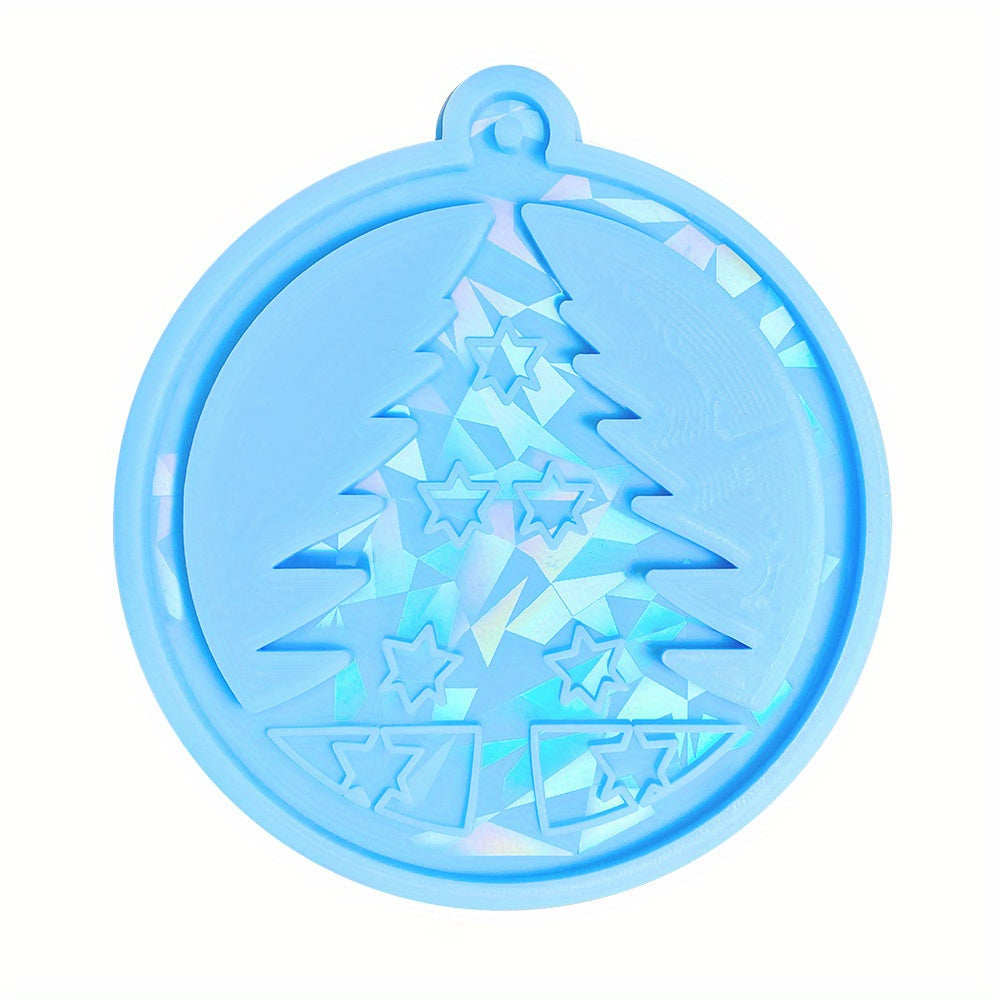 DIY Crystal Resin Mold Christmas Pendant Snowflake Snowman