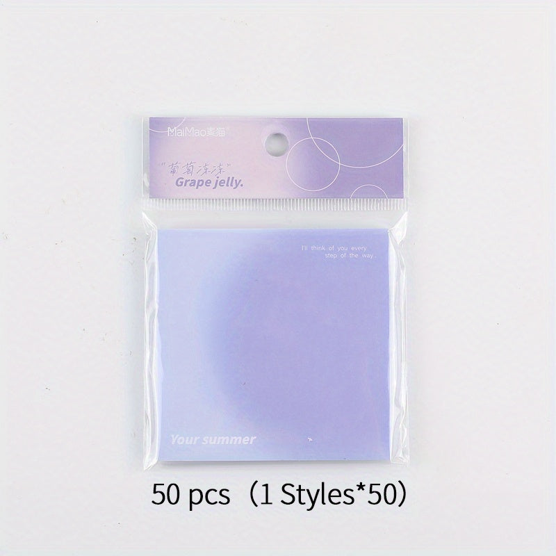 50pcs Note Pad Sticky Note Paper Message Stickers To Do List