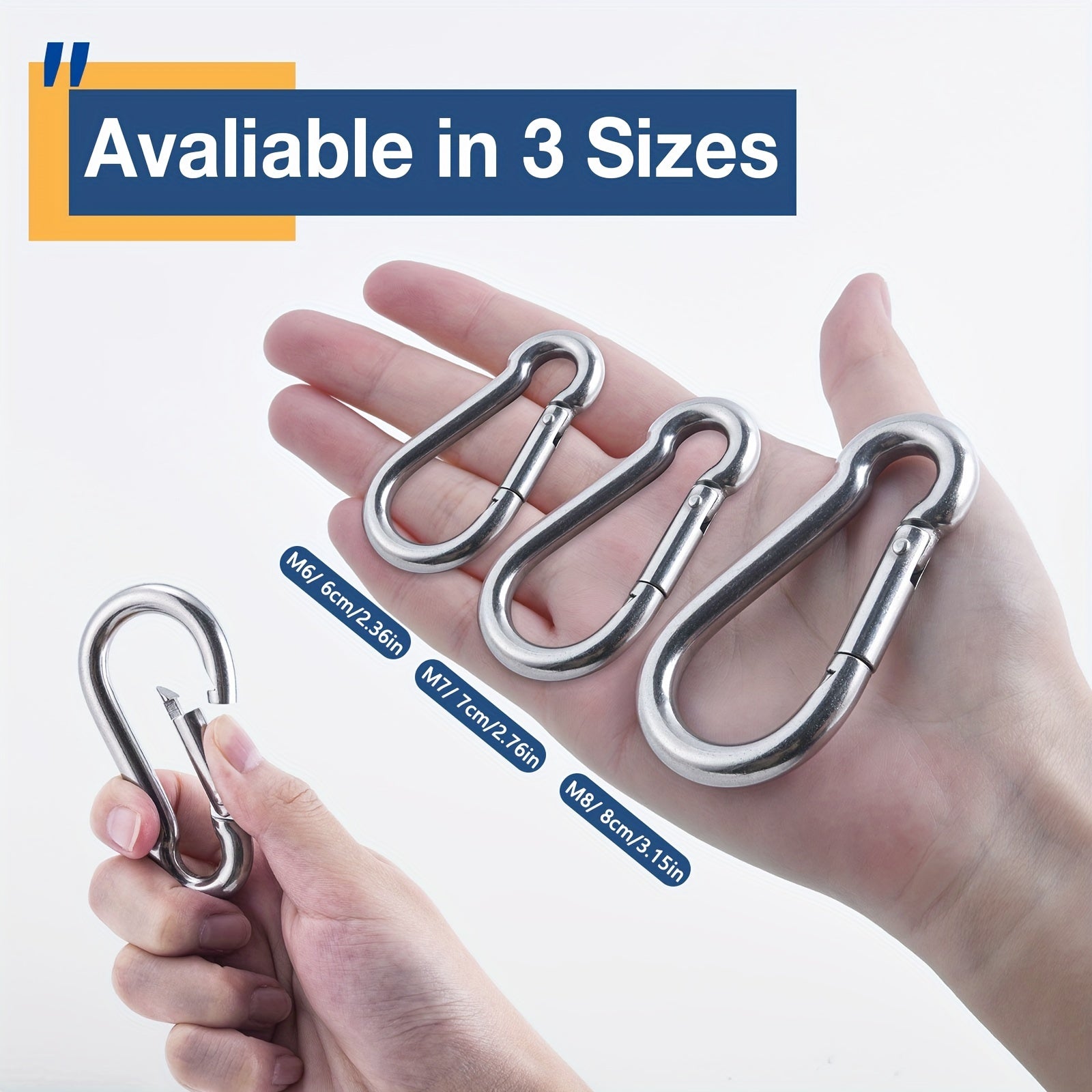 10pcs Durable Carabiner Heavy Duty Metal Buckles For Camping