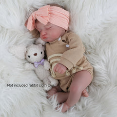 Realistic 18" Reborn Youngsters Girl Doll Hand Painted Hair Tan Outfit