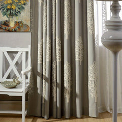 1pc Tree Embroidery Curtain for Home Decor
