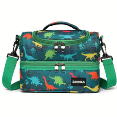 Pink Insulated Lunch Bag Water Resistant Crossbody Picnic Tote