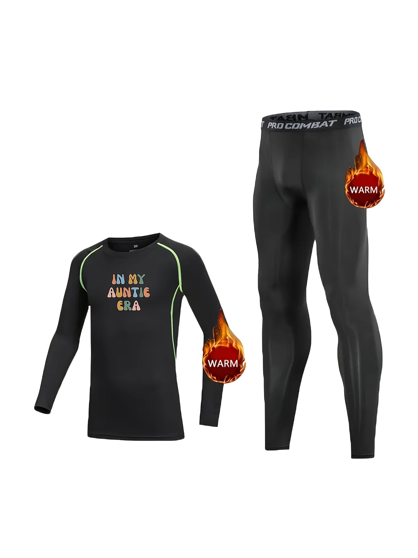 2pcs Kids Fleece Thermal Compression Sets