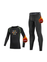2pcs Kids Fleece Thermal Compression Sets
