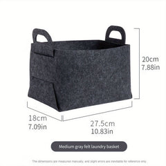 Foldable Felt Storage Basket for Household Items Toys and Clothes