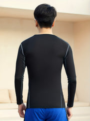 Men's Fitness Long Sleeve T shirt High Elastic Quick Dry Top