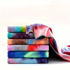 Tie Dye Printed Yoga Mat Towel Non-Slip Absorbent Soft