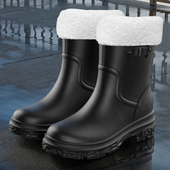 Women's Waterproof Casual Rain Boots Lightweight Non slip Shoes