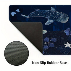 Deep Sea Whale Large Mouse Pad Non Slip Washable Rubber Material