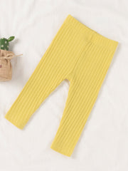 5pcs Baby Solid Striped Leggings 0-48 Months