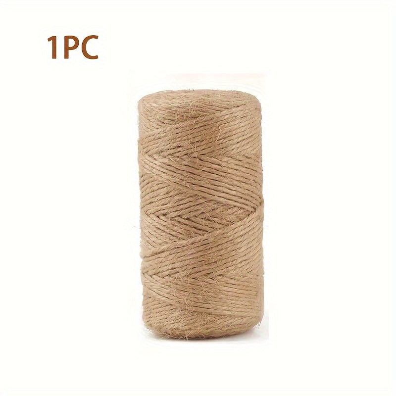 3pcs 100m Hemp Rope Hand Woven Diy Thin Rope Jute Vintage Ornament