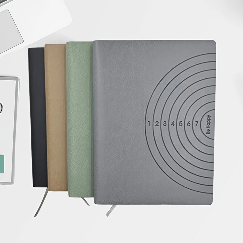 100 Pages Soft Leather Notebook Portable Notepad Thickened Small Meeting Record