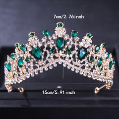 Crystal Crown Tiara Headband Queen Style Prom Birthday Party Headdress
