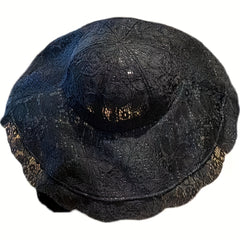 Embroidery Wide Brim Sun Hat UV Protection
