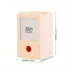 Creative Desk Calendar Storage Pen Holder for Office School Teacher