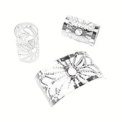 100pcs Beads Hair Braid Clips Hair Braiding Metal Cuffs Decoration