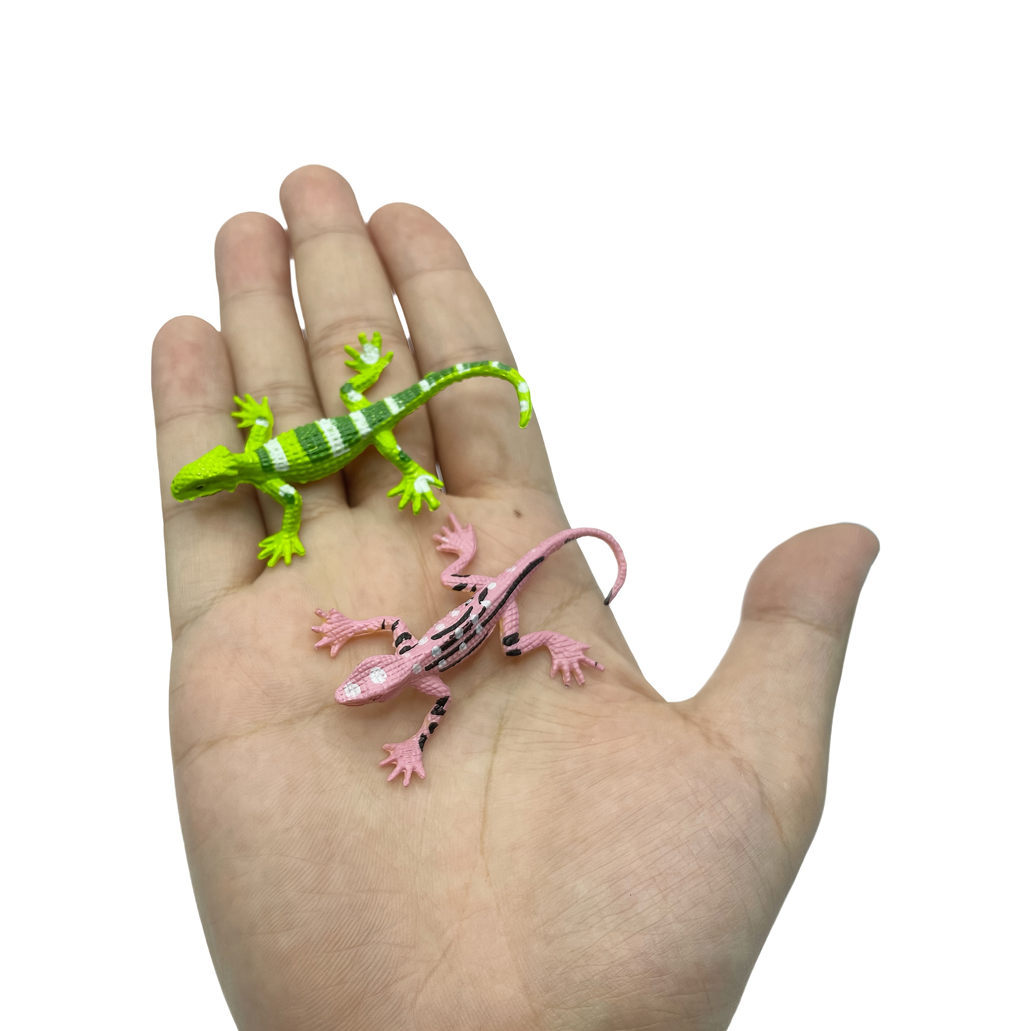 50pcs Colorful PVC Lizard and Amphibian Figurines Playset for Kids and Adults