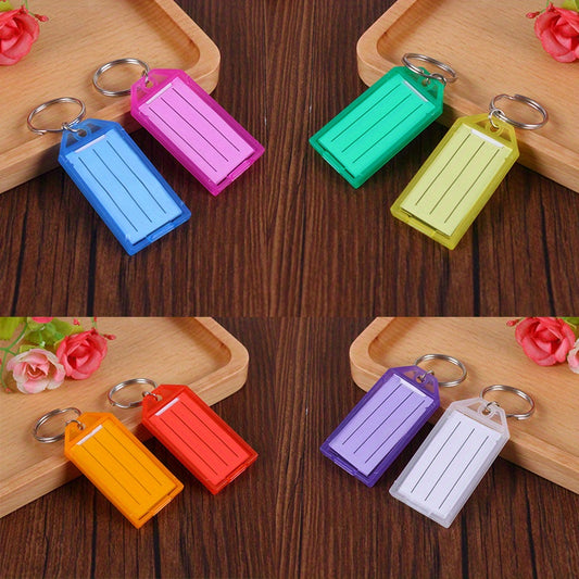Colorful Key Tag Keychain Identifier Label Address Info