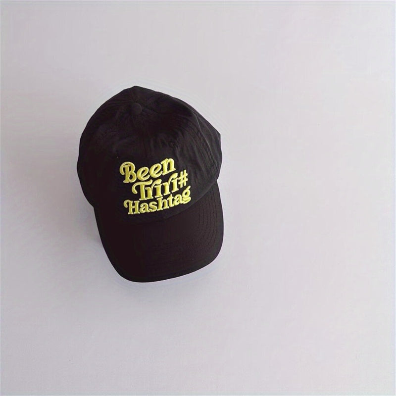 Kids Sunshade Breathable Baseball Cap with Letter Embroidery