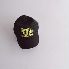 Kids Sunshade Breathable Baseball Cap with Letter Embroidery