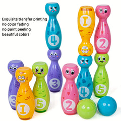 Kids Bowling Toy Set with Cartoon Fun Expressions