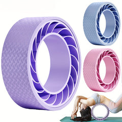 1pc PVC Double Layer Yoga Wheel Non-slip Roller Pilates Equipment