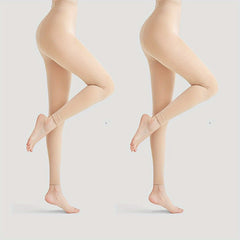 2 Pack Opaque High Waist Slim Pantyhose Women's Stockings