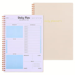 Daily Planner Undated To Do List Notebook With Hourly Schedule