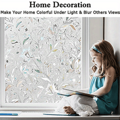Stained Glass Window Privacy Film - Non Adhesive Decorative Film