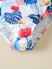 Girls' Floral One Shoulder Swimsuit - Stylish & Comfortable