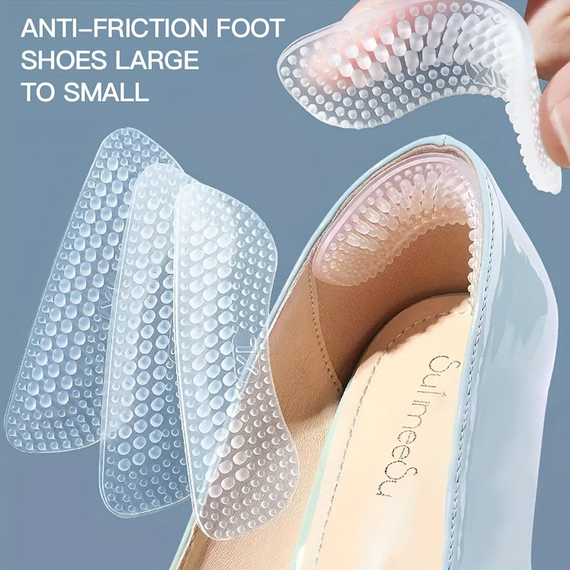 Silicone Heel Sticker Anti Wear Prevents Shoe Drop Large to Small Half Size Pad