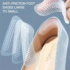 Silicone Heel Sticker Anti Wear Prevents Shoe Drop Large to Small Half Size Pad