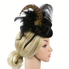 Feather Top Party Hat with Headband