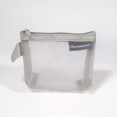 Small Mesh Coin Purse Makeup Pouch Travel Organizer
