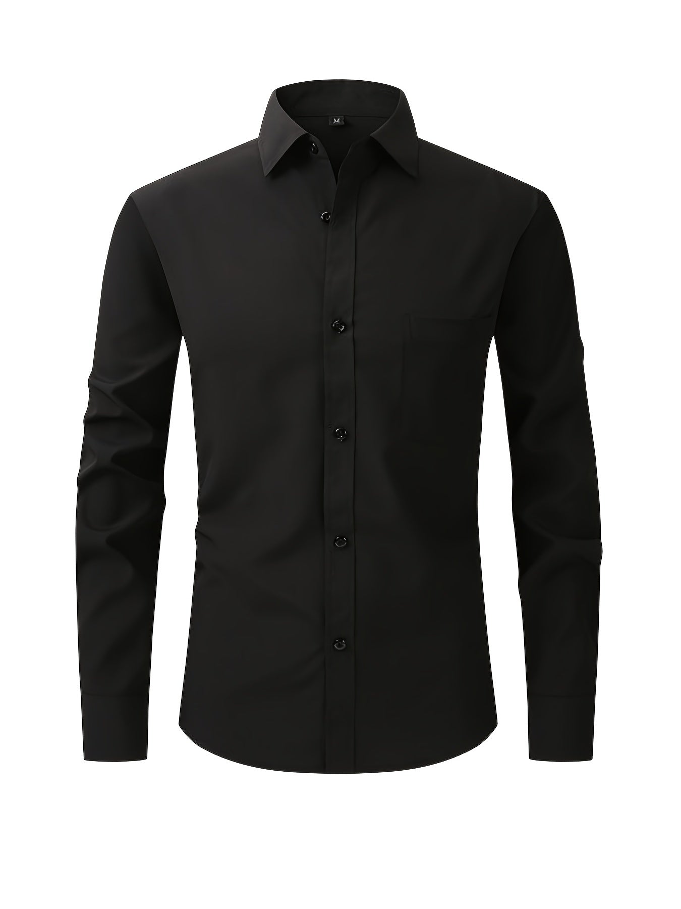 Men's Turndown Collar Shirt with Chest Pocket